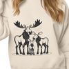 A detailed illustration of a large wild animal with distinctive antlers.