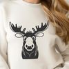 Moose Silhouette for Crafting An SVG vector design featuring a majestic moose in its natural habitat.