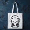 Free Cartoon Panda Clip Art A cute cartoon panda figure designed as a vector graphic clip art image suitable for digital use.
