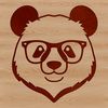 Cute Panda Wearing Specs A cute illustration of a panda wearing glasses, created in vector format.