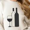 Stylized Wine Bottle Illustration A stylized graphic illustration of a glass bottle with wine in it.