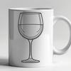 Free SVG Graphics Downloadable Wine Icon A vector graphic representation of a full glass of wine with a subtle background.