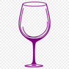 Beautiful Wine Glass Design SVG File A glass filled with red wine on a wooden table, vector illustration.