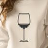 Wine Illustration SVG File A stylized illustration of a glass filled with red wine, suitable for various digital applications.