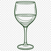 Red Wine Glass Vector Art A clear illustration of a glass containing red wine, perfect for clip art projects.