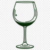 Elegant Red Wine Glassware A transparent glass containing a red wine in a dinner setting.
