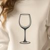 Beautiful Tabletop Wine Art A stylized illustration of a glass of red wine on a table.