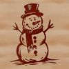 Christmas Snowman Illustration Vector Image A cartoon snowman standing in the snow, perfect for Christmas decorations or winter-themed designs.