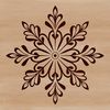 A delicate white snowflake illustration suitable for winter designs.
