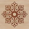 Free Geometric Snowflake Clip Art A delicate, intricate snowflake design made up of geometric patterns.