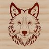 A detailed illustration of a wild animal's head, created as a vector graphic.