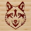 Wildlife Graphic - Wolf Head Vector A wolf's head with its distinctive features, suitable for vector graphics design.