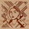 Beautiful Clip Art for Cutting Machines A female figure in a simple design, suitable for cutting machine stencils.
