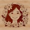 Beautiful Lady in Flowers An illustration of a female figure in floral patterns.