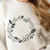 Floral Wreath Design for Cutting Machines A floral wreath design suitable for vector art and cutting machines.