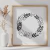 Editable Vector Wreath Design for Digital Crafting An editable vector wreath illustration suitable for digital crafting and commercial use.