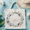 Free Floral Wreath SVG Clip Art A floral wreath design created as a scalable vector graphic (SVG) for digital editing.