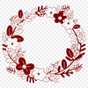 SVG Flower Garland Template A floral wreath design created in vector format, ideal for cutting machines like Cricut or laser cutters.