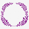 Floral wreath design made from interconnected flower motifs.