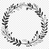 Hand-Drawn Floral Wreath Design A hand-drawn floral wreath design made with vector art elements.