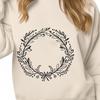 Free SVG Floral Garland A simple floral wreath design created as a vector image.