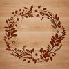 Digital Flower Garland SVG Template A digital SVG floral wreath design suitable for cutting machines or laser cutters.