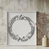 Decorative SVG Wreath Pattern Free Download A floral SVG design featuring a decorative wreath shape, ideal for crafting and DIY projects.