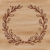 A floral wreath design created as a vector image suitable for cutting machines and laser cutters.