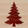 A stylized illustration of a Christmas tree in vector format for commercial or personal use.
