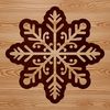 Intricately Connected Snowflake Pattern A delicate snowflake design made from intricately connected lines and shapes, perfect for winter themes.