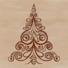 Decorative Christmas tree in a festive holiday setting.