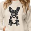 Sitting French Bulldog PNG