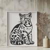 Big Cat Printable Artwork In SVG, PNG, PDF And DXF File Formats