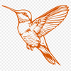 Unique Flying Hummingbird - SVG