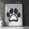 Unique Paw Print Vector Drawing In PDF For Free Download