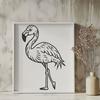 Flamingo Digital Drawing In SVG, PNG, PDF And DXF File Formats