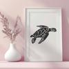 Sea Turtle In SVG & DXF