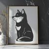 Artistic Shiba Inu - Glowforge PNG