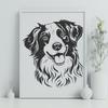 Artistic Australian Shepherd In SVG - For Free Download, Commercial Use