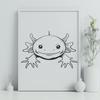 Axolotl Template In SVG, PNG, PDF And DXF File Formats