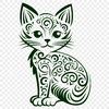 Unique Cat In DXF For Free Download