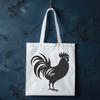 Vector Farm Bird Outline An outline design of a domesticated bird, commonly raised on farms for its eggs or meat, rendered in vector graphics style.
