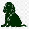 Sitting Cocker Spaniel DXF - Drawing For Commercial Use