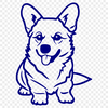 Artistic Sitting Corgi - PDF