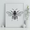 Beautiful Bee In DXF - For Free Download, Commercial Use