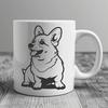 Creative Sitting Corgi Drawing