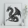 Beautiful Dragon In SVG, PNG, PDF And DXF File Formats - Free