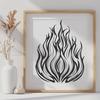 Flames Digital Art In SVG, PNG, PDF And DXF Formats