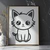 Cute Kitten Vector Craft File - Free DXF Download