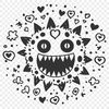 Monster Template In SVG, PNG, PDF And DXF File Formats